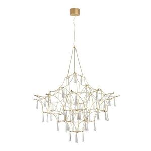 Aranyszínű fém LED függőlámpa ø 80 cm Goro – Nova Luce kép