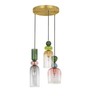 Aranyszínű üveg függőlámpa ø 42 cm Murano – Nova Luce kép