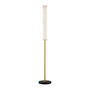 Fehér-sárgaréz színű LED állólámpa márvány dekorral (magasság 140 cm) Nolia – Nova Luce kép