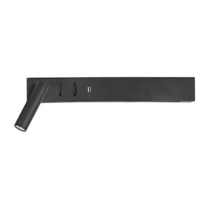 Matt fekete fém LED fali lámpa hajlítható szerkezettel-USB csatlakozóval Vida – Nova Luce kép