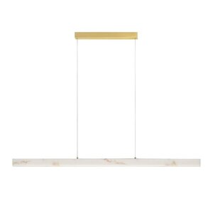 Fehér-sárgaréz színű LED dimmelhető függőlámpa kő dekorral Vaster – Nova Luce kép