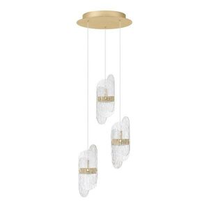 Sárgaréz színű fém LED dimmelhető függőlámpa üveg búrával ø 32 cm Lucien – Nova Luce kép