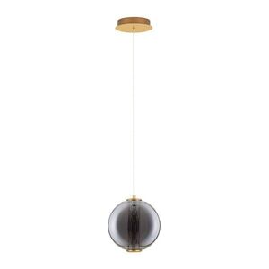 Szürke fém LED függőlámpa üveg búrával ø 22 cm Navi – Nova Luce kép