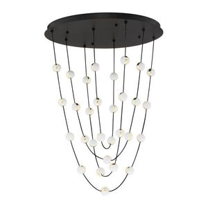 Matt fekete alumínium LED dimmelhető függőlámpa akrilüveg búrával ø 84 cm Alcinoe – Nova Luce kép