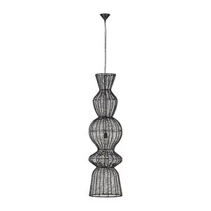 Matt fekete kötél függőlámpa ø 38 cm Breena – Nova Luce kép