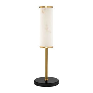 Fehér-sárgaréz színű LED asztali lámpa márvány dekorral (magasság 49 cm) Nolia – Nova Luce kép
