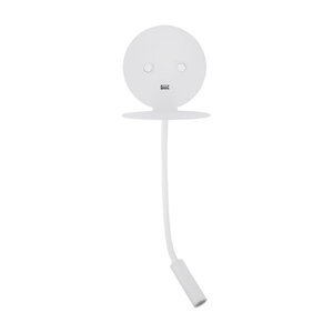 Fehér alumínium LED fali lámpa hajlítható szerkezettel-USB csatlakozóval Eclip – Nova Luce kép