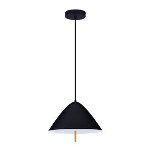 Matt fekete fém LED függőlámpa fém búrával ø 40 cm Oros – Nova Luce kép