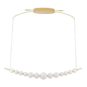 Fehér-aranyszínű fém LED dimmelhető függőlámpa üveg búrával Perla – Nova Luce kép