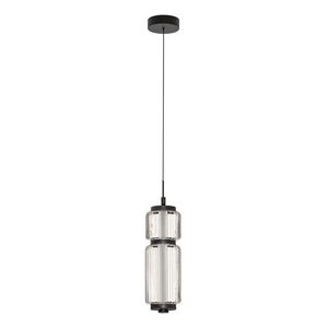Matt fekete üveg LED függőlámpa ø 12 cm Liesa – Nova Luce kép