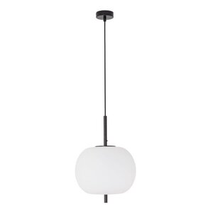 Fehér-fekete üveg függőlámpa ø 30 cm Lato – Nova Luce kép