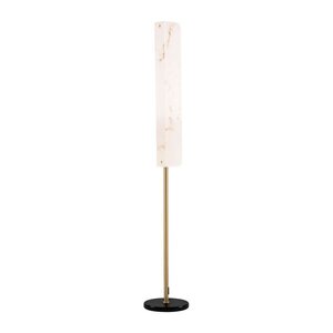 Krémszínű-sárgaréz színű LED állólámpa márvány dekorral (magasság 160 cm) Aider – Nova Luce kép