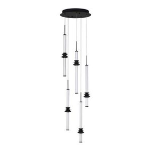 Matt fekete kerámia LED dimmelhető függőlámpa akrilüveg búrával ø 35 cm Stalactite – Nova Luce kép