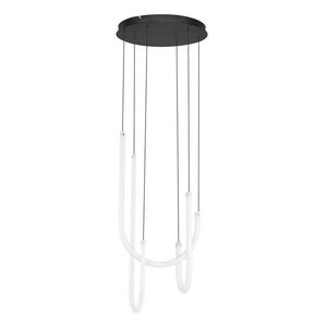 Fehér-matt fekete acél LED dimmelhető függőlámpa akrilüveg búrával ø 41 cm Topaz – Nova Luce kép