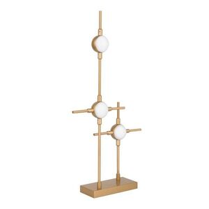 Aranyszínű fém LED asztali lámpa akrilüveg búrával (magasság 52 cm) Atomo – Nova Luce kép