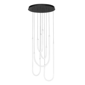 Fehér-matt fekete acél LED dimmelhető függőlámpa akrilüveg búrával ø 50 cm Topaz – Nova Luce kép