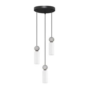 Matt fekete kő függőlámpa üveg búrával ø 25 cm Filomena – Nova Luce kép