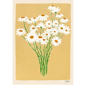 Poszter 30x40 cm Daisies – Carla Llanos – The Poster Club kép