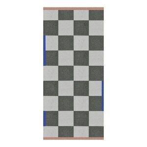 Sötétzöld-krémszínű mosható szőnyeg 70x150 cm Square – Mette Ditmer Denmark kép