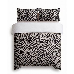 Fekete kétszemélyes ágyneműhuzat 200x200 cm Zebra – Mijolnir kép