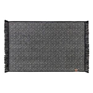 Fekete textil fürdőszobai kilépő 50x80 cm Morocco – Mette Ditmer Denmark kép