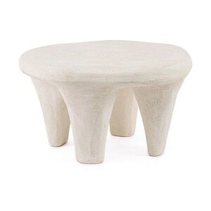 Krémszínű poligyanta kerek dohányzóasztal 60x66 cm Albin – Bizzotto kép
