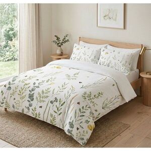 Fehér kétszemélyes ágyneműhuzat 200x200 cm Gardenia – Mijolnir kép