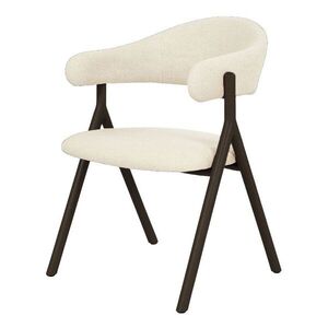 Fekete-krémszínű kárpitozott karfás étkezőfotel Frances – Unique Furniture kép