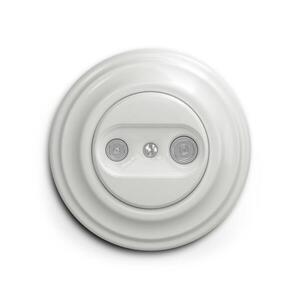 lap - Retro előfizetői TV+R aljzat (átvezetett) kerámiafehér KA0007+KA0065 kép