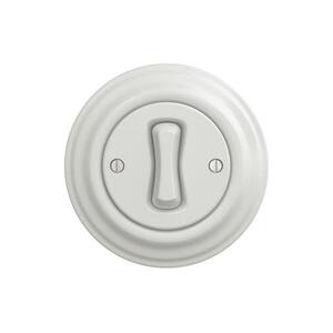 Reblig - Retro egypólusú kapcsoló 1. számú kerettel, kerámiafehér RG0007+RG0001 kép