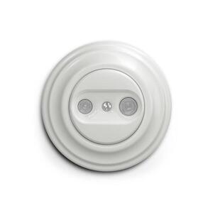 Reblig - Retro TV+R végzáró aljzat kerámiafehér RG0007+RG0064 kép