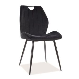 Arco Velvet étkező szék fekete láb/ fekete bluvel 19 kép