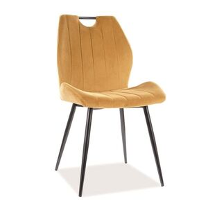 Arco Velvet étkező szék fekete láb/ sárga bluvel 68 kép