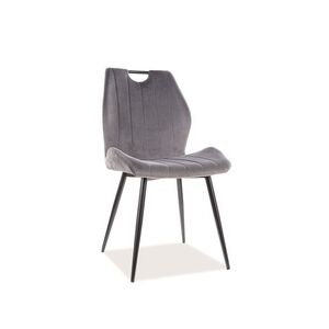 Arco Velvet étkező szék fekete láb/ szürke bluvel 14 kép