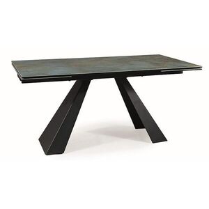 Salvadore Ceramic étkező asztal fekete láb/ türkiz ossido verde ((160-240)X90) kép