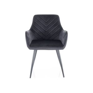 Fig Velvet étkező szék fekete láb/ fekete Bluvel 19 kép