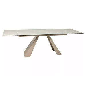 Salvadore Ceramic 160(240)*90 bővíthető étkező asztal travertin bézs/ kasmír kép
