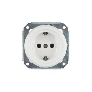 Reblig - Porcelán retro fali dugaljzat keret nélkül SCHUKO 250V/16A fehér RGRAGX-W kép