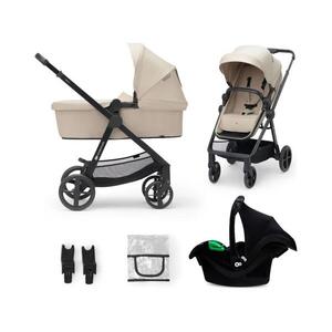KINDERKRAFT - Kombinált babakocsi 3in1 NEWLY Sand bézs + autósülés MINK PRO KSNEWL00BEG300I kép