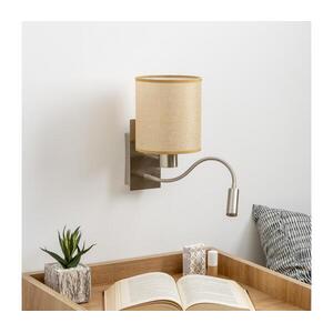 BRILAGI - LED Fali lámpa NUBILA 1xE27/25W/230V+LED/3W króm/világosbarna BG1556+BG1584 kép