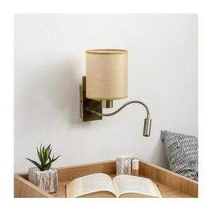 BRILAGI - LED Fali lámpa NUBILA 1xE27/25W/230V+LED/3W réz/világosbarna BG1557+BG1584 kép