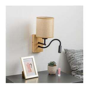 BRILAGI - LED Fali lámpa NUBILA WOOD 1xE27/25W/230V +LED/3W tölgy/világosbarna BG1564+BG1584 kép