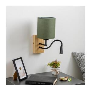 BRILAGI - LED Fali lámpa NUBILA WOOD 1xE27/25W/230V + LED/3W tölgy/zöld BG1564+BG1576 kép