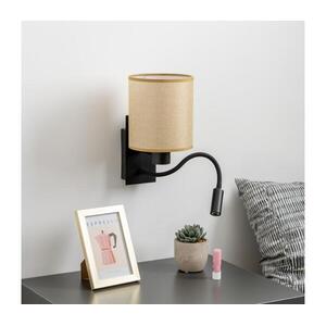 BRILAGI - LED Fali lámpa NUBILA 1xE27/25W/230V+LED/3W fekete/világosbarna BG1558+BG1584 kép