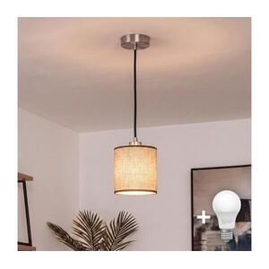 BRILAGI - kábeles LED csillár NUBILA 1xE27/60W/230V Ø 14 cm fekete/barna EG32517+BG1583 kép