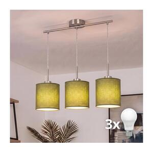 BRILAGI - NUBILA LED kábeles csillár 3xE27/60W/230V zöld EG32521+3xBG1576 kép