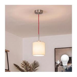 BRILAGI - NUBILA LED függeszték kábelen 1xE27/60W/230V átm. 14 cm piros/krémszínű EG32516+BG1585 kép