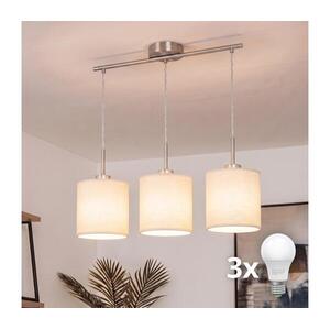BRILAGI - LED csillár zsinóron NUBILA 3xE27/60W/230V krémszínű EG32521+3xBG1585 kép