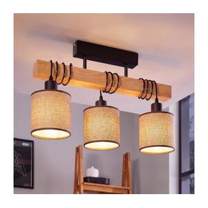 BRILAGI - Felületre szerelhető csillár NUBILA 3xE27/60W/230V fenyő/barna 1xEG780168+3xBG1583 kép
