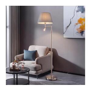 BRILAGI - LED állólámpa CERIA 1xE27/60W/230V + LED/2, 1W matt króm/szürke EG32514+EG781042 kép
